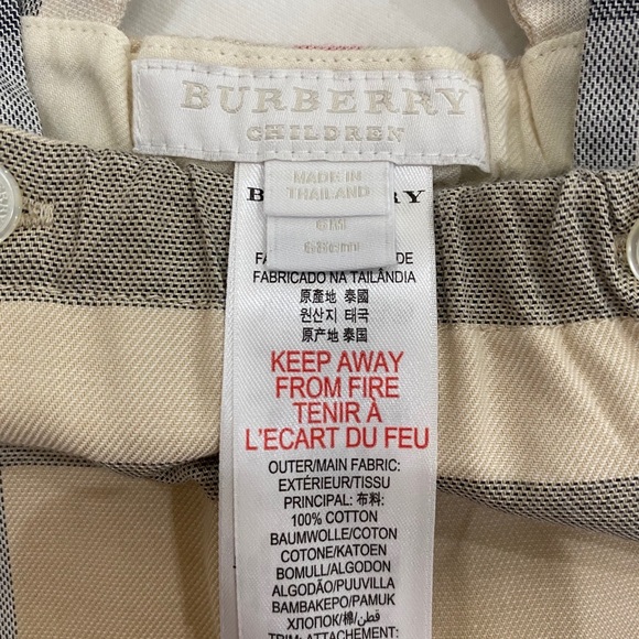 Burberry 2-piece Check Overall & Collared Bodysuit - Picture 12 of 15